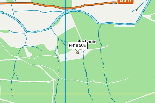 PH18 5UE map - OS VectorMap District (Ordnance Survey) PH18 5UE map - OS VectorMap District (Ordnance Survey)