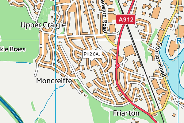 PH2 0AJ map - OS VectorMap District (Ordnance Survey) PH2 0AJ map - OS VectorMap District (Ordnance Survey)