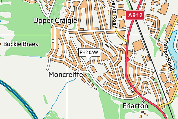 PH2 0AW map - OS VectorMap District (Ordnance Survey) PH2 0AW map - OS VectorMap District (Ordnance Survey)