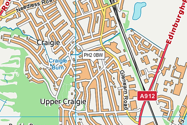 PH2 0BW map - OS VectorMap District (Ordnance Survey)