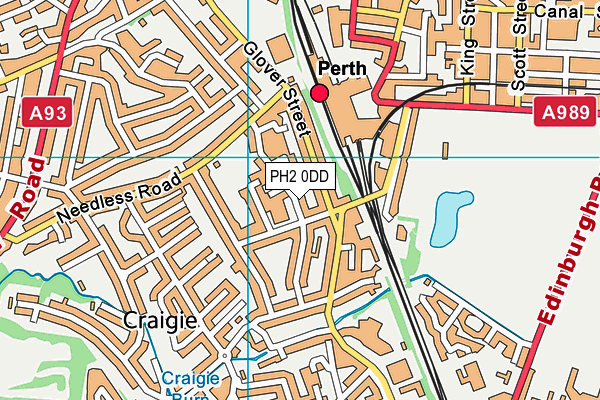 PH2 0DD map - OS VectorMap District (Ordnance Survey) PH2 0DD map - OS VectorMap District (Ordnance Survey)