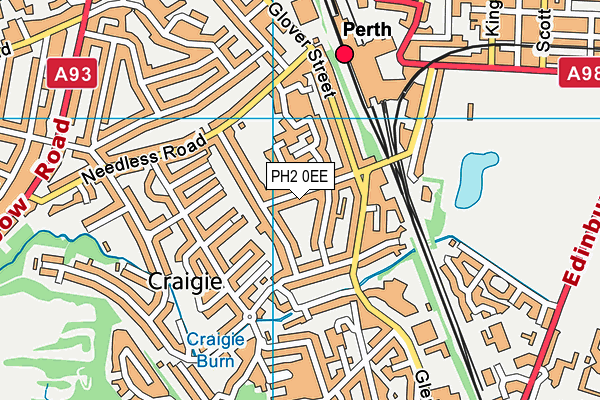 PH2 0EE map - OS VectorMap District (Ordnance Survey) PH2 0EE map - OS VectorMap District (Ordnance Survey)