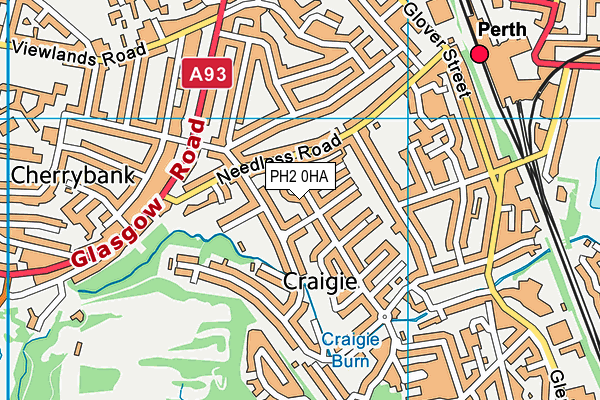 PH2 0HA map - OS VectorMap District (Ordnance Survey) PH2 0HA map - OS VectorMap District (Ordnance Survey)