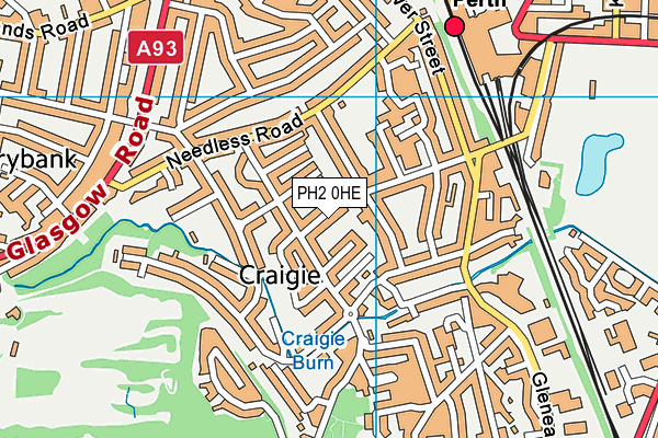 PH2 0HE map - OS VectorMap District (Ordnance Survey) PH2 0HE map - OS VectorMap District (Ordnance Survey)