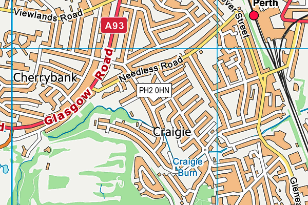PH2 0HN map - OS VectorMap District (Ordnance Survey) PH2 0HN map - OS VectorMap District (Ordnance Survey)