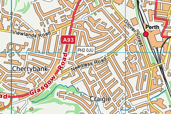 PH2 0JU map - OS VectorMap District (Ordnance Survey) PH2 0JU map - OS VectorMap District (Ordnance Survey)