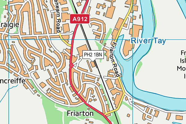 PH2 1BN map - OS VectorMap District (Ordnance Survey) PH2 1BN map - OS VectorMap District (Ordnance Survey)