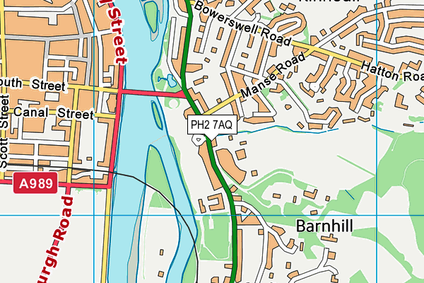 PH2 7AQ map - OS VectorMap District (Ordnance Survey)