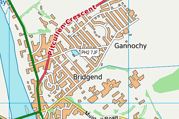 PH2 7JF map - OS VectorMap District (Ordnance Survey) PH2 7JF map - OS VectorMap District (Ordnance Survey)