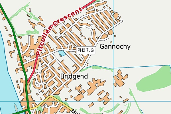 PH2 7JG map - OS VectorMap District (Ordnance Survey) PH2 7JG map - OS VectorMap District (Ordnance Survey)