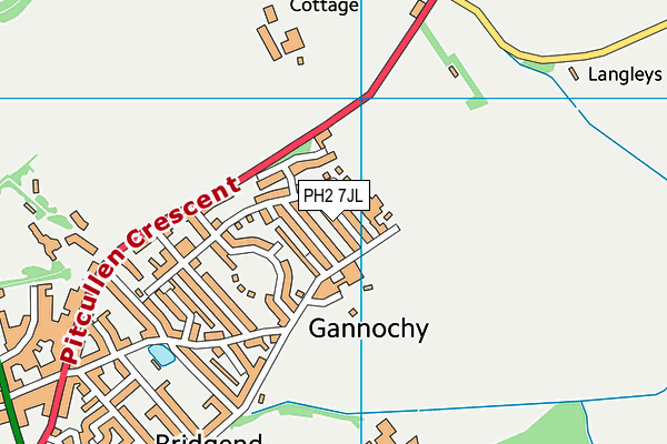 PH2 7JL map - OS VectorMap District (Ordnance Survey) PH2 7JL map - OS VectorMap District (Ordnance Survey)
