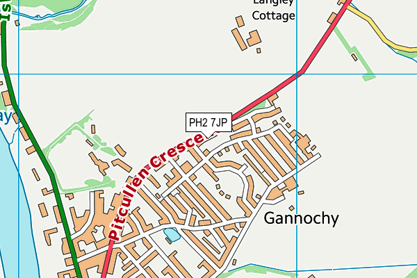 PH2 7JP map - OS VectorMap District (Ordnance Survey) PH2 7JP map - OS VectorMap District (Ordnance Survey)