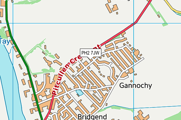PH2 7JW map - OS VectorMap District (Ordnance Survey) PH2 7JW map - OS VectorMap District (Ordnance Survey)