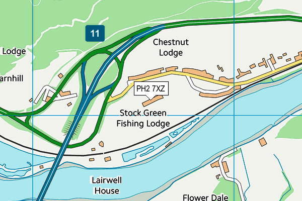 PH2 7XZ map - OS VectorMap District (Ordnance Survey) PH2 7XZ map - OS VectorMap District (Ordnance Survey)