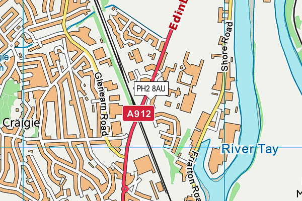 PH2 8AU map - OS VectorMap District (Ordnance Survey) PH2 8AU map - OS VectorMap District (Ordnance Survey)