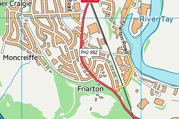 PH2 8BZ map - OS VectorMap District (Ordnance Survey) PH2 8BZ map - OS VectorMap District (Ordnance Survey)