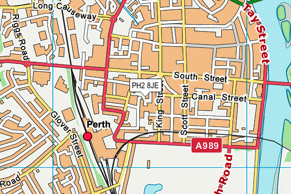 PH2 8JE map - OS VectorMap District (Ordnance Survey) PH2 8JE map - OS VectorMap District (Ordnance Survey)