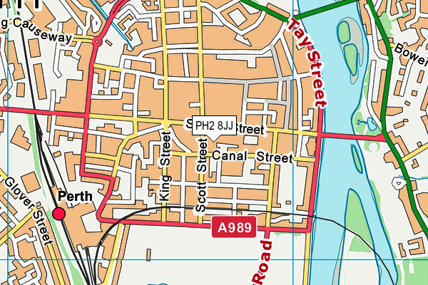 PH2 8JJ map - OS VectorMap District (Ordnance Survey) PH2 8JJ map - OS VectorMap District (Ordnance Survey)