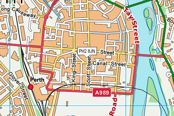 PH2 8JN map - OS VectorMap District (Ordnance Survey)