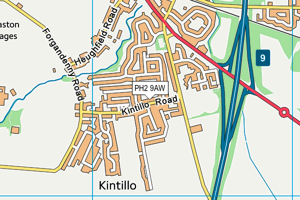 PH2 9AW map - OS VectorMap District (Ordnance Survey) PH2 9AW map - OS VectorMap District (Ordnance Survey)
