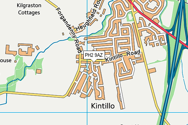 PH2 9AZ map - OS VectorMap District (Ordnance Survey) PH2 9AZ map - OS VectorMap District (Ordnance Survey)