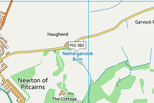 PH2 9BX map - OS VectorMap District (Ordnance Survey) PH2 9BX map - OS VectorMap District (Ordnance Survey)