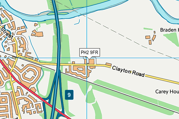 PH2 9FR map - OS VectorMap District (Ordnance Survey) PH2 9FR map - OS VectorMap District (Ordnance Survey)