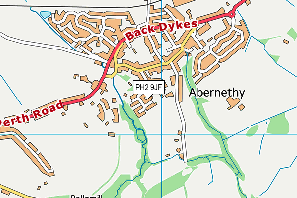 PH2 9JF map - OS VectorMap District (Ordnance Survey) PH2 9JF map - OS VectorMap District (Ordnance Survey)