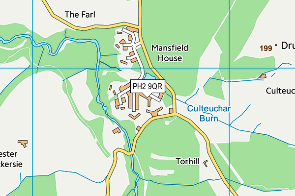 PH2 9QR map - OS VectorMap District (Ordnance Survey) PH2 9QR map - OS VectorMap District (Ordnance Survey)