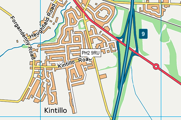 PH2 9RU map - OS VectorMap District (Ordnance Survey) PH2 9RU map - OS VectorMap District (Ordnance Survey)