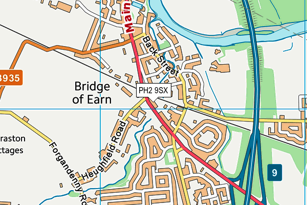PH2 9SX map - OS VectorMap District (Ordnance Survey) PH2 9SX map - OS VectorMap District (Ordnance Survey)