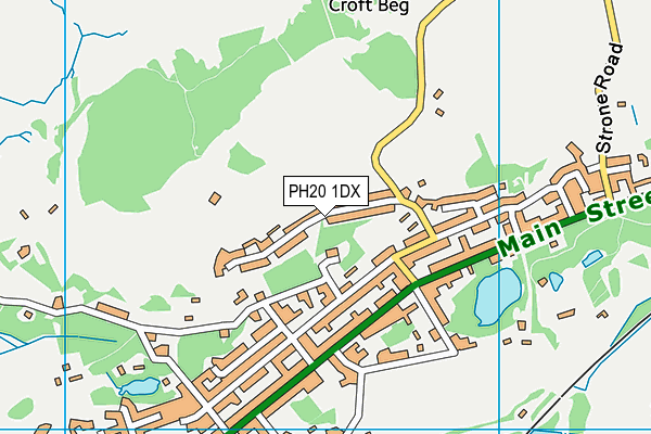 PH20 1DX map - OS VectorMap District (Ordnance Survey) PH20 1DX map - OS VectorMap District (Ordnance Survey)