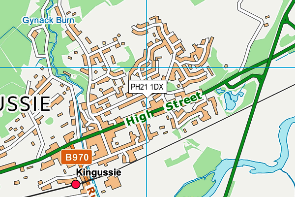 PH21 1DX map - OS VectorMap District (Ordnance Survey)