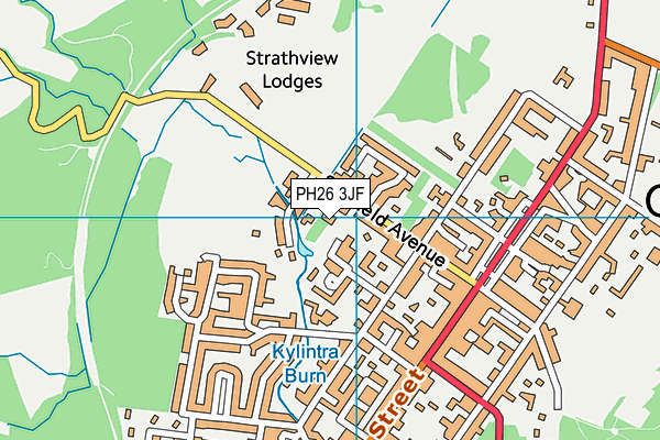 PH26 3JF map - OS VectorMap District (Ordnance Survey) PH26 3JF map - OS VectorMap District (Ordnance Survey)