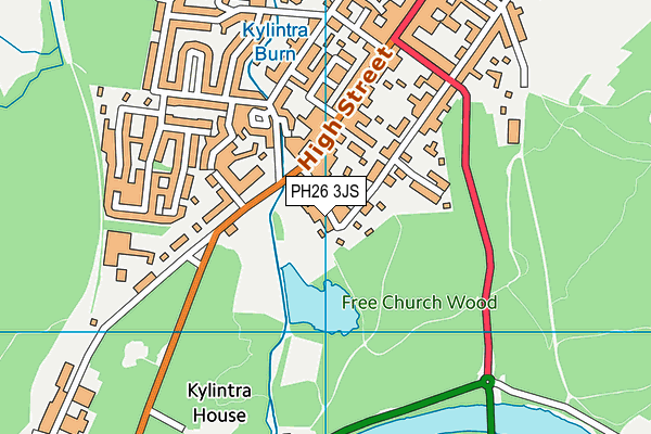 PH26 3JS map - OS VectorMap District (Ordnance Survey) PH26 3JS map - OS VectorMap District (Ordnance Survey)