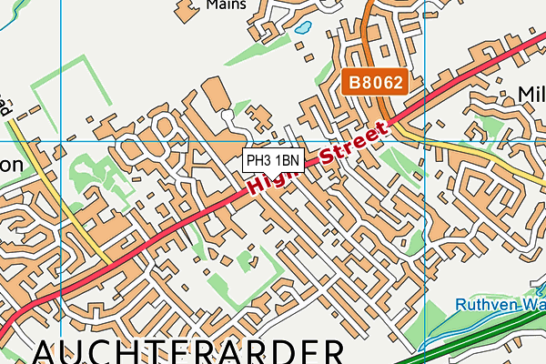 PH3 1BN map - OS VectorMap District (Ordnance Survey) PH3 1BN map - OS VectorMap District (Ordnance Survey)