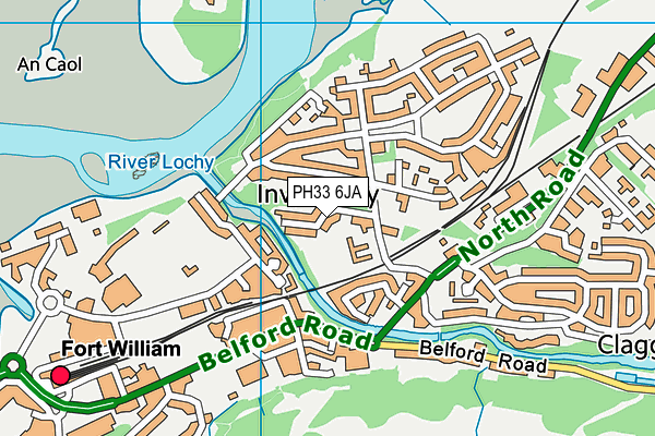 PH33 6JA map - OS VectorMap District (Ordnance Survey) PH33 6JA map - OS VectorMap District (Ordnance Survey)