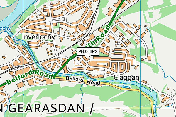 PH33 6PX map - OS VectorMap District (Ordnance Survey) PH33 6PX map - OS VectorMap District (Ordnance Survey)