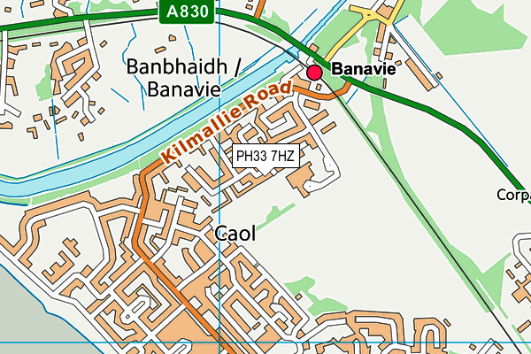 PH33 7HZ map - OS VectorMap District (Ordnance Survey)