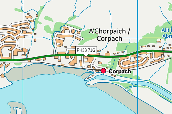 PH33 7JG map - OS VectorMap District (Ordnance Survey) PH33 7JG map - OS VectorMap District (Ordnance Survey)