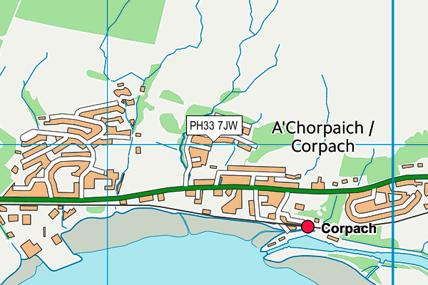 PH33 7JW map - OS VectorMap District (Ordnance Survey) PH33 7JW map - OS VectorMap District (Ordnance Survey)