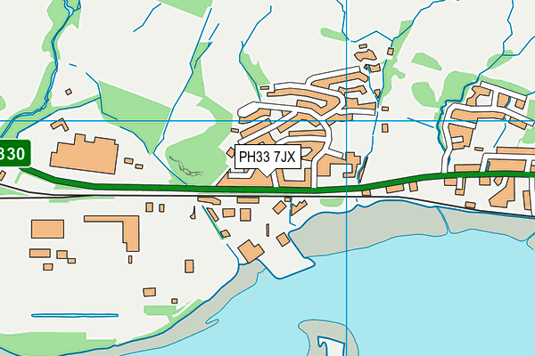 PH33 7JX map - OS VectorMap District (Ordnance Survey) PH33 7JX map - OS VectorMap District (Ordnance Survey)