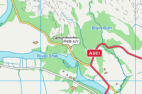 PH36 4JY map - OS VectorMap District (Ordnance Survey) PH36 4JY map - OS VectorMap District (Ordnance Survey)