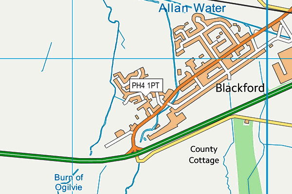 PH4 1PT map - OS VectorMap District (Ordnance Survey)