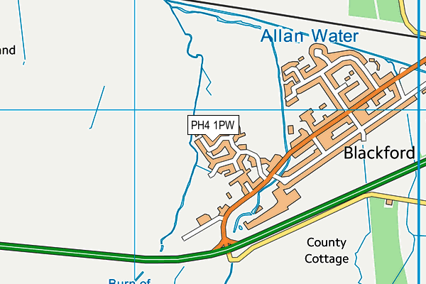 PH4 1PW map - OS VectorMap District (Ordnance Survey)