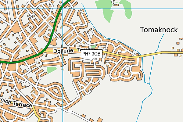 PH7 3QB map - OS VectorMap District (Ordnance Survey) PH7 3QB map - OS VectorMap District (Ordnance Survey)