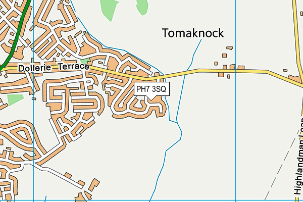 PH7 3SQ map - OS VectorMap District (Ordnance Survey) PH7 3SQ map - OS VectorMap District (Ordnance Survey)