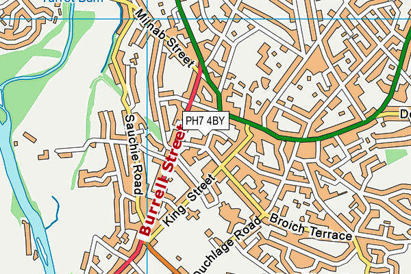 PH7 4BY map - OS VectorMap District (Ordnance Survey)