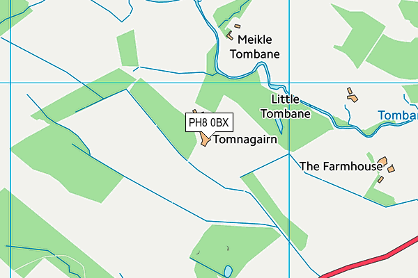 PH8 0BX map - OS VectorMap District (Ordnance Survey) PH8 0BX map - OS VectorMap District (Ordnance Survey)