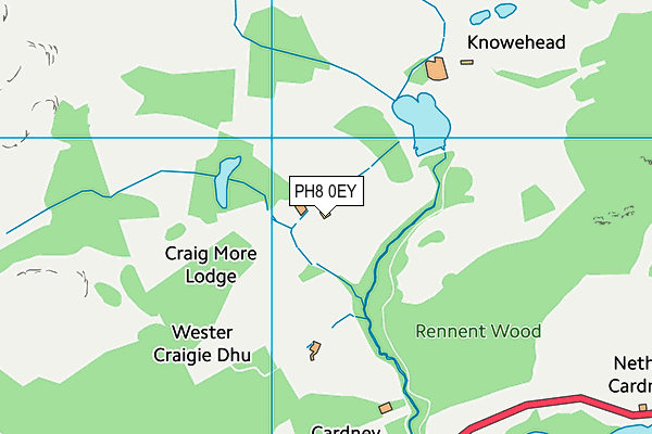 PH8 0EY map - OS VectorMap District (Ordnance Survey) PH8 0EY map - OS VectorMap District (Ordnance Survey)